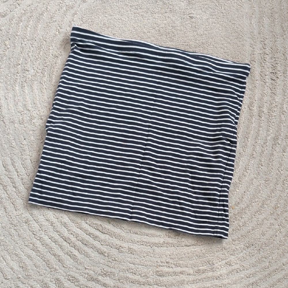 Size Small H&M Navy Striped Mini Pencil Skirt
